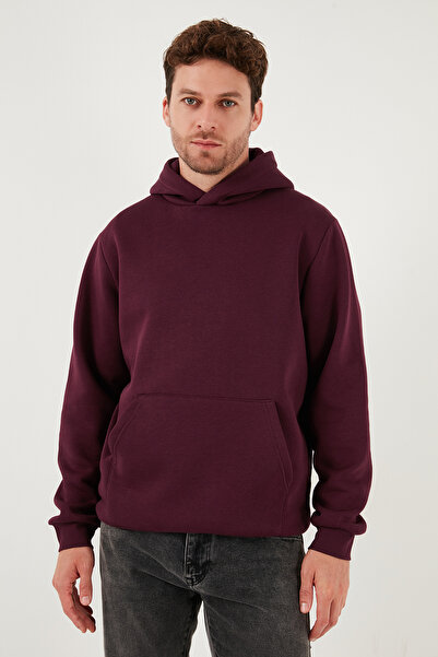 Buratti Regular Fit Hooded Kangaroo Pocket Fleece Lined Soft Sherpa Sweat Men's Sweat 5905281