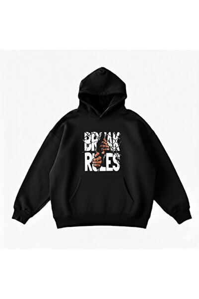 Maki Home سترة ماكيتكس سوداء من القطن للجنسين مع جيب كنغر بغطاء رأس بقصة مريح...