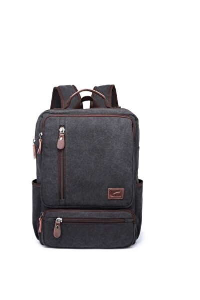 CACTİVE C Active Canvas Fabric Large Size Backpack 1260 Black