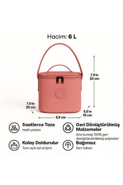 Alone Termal Yemek Ve Biberon Çantası | Pudra Beslenme-mama-buzluk Bölmeli 9311