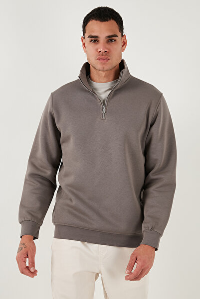 Buratti Памучна блуза с полу-цип и права яка за мъже SWEAT 59052592