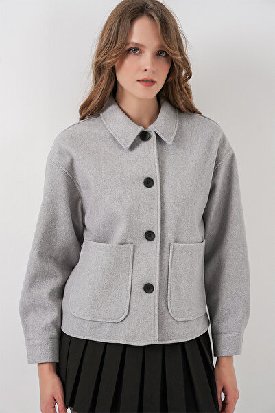 Bigdart 0713 Women's Cashmere Jacket - A.Grey