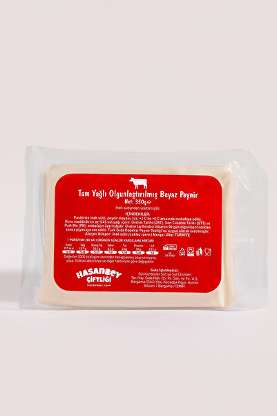 HASANBEY ÇİFTLİĞİ Tam Yağlı Olgunlaştırılmış Beyaz Peynir ( Inek ) 350 gr