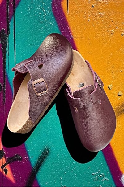 Land of Cork Унісекс Сабо Анатомічні Натуральні Грибкові Підошви Закриті Справжня Шкіра Капці