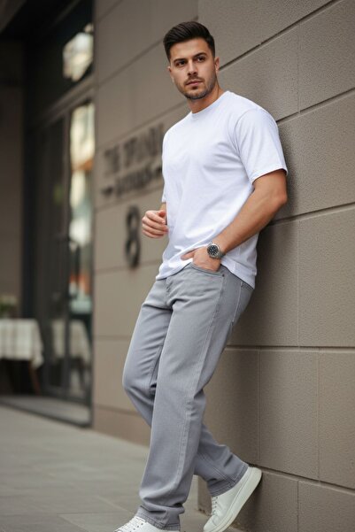 comstar Чоловічі широкі штани Basic з високою талією, сірі