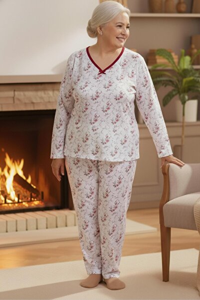 Niket Life Γυναικείο σετ πιτζάμες με μακρυμάνικο μακρυμάνικο χτενισμένο βαμβα...