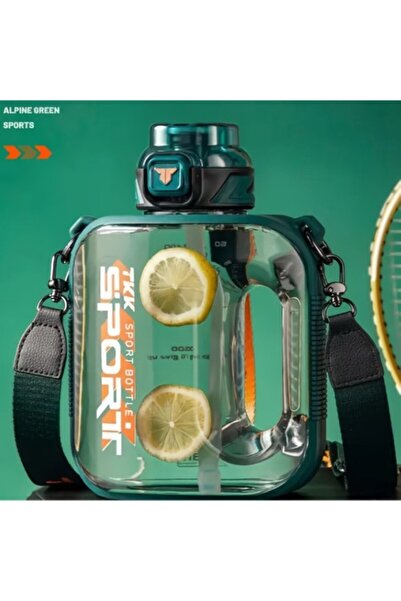 Vagon زجاجة مياه رياضية بلاستيكية 1000 مل أخضر 1 لتر أخضر