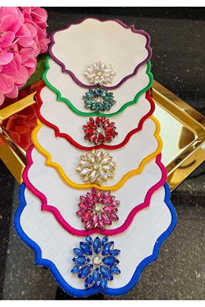 ELÇİÇEK HOME Sunum Peçete,Koktey Peçete,Kahve Yanı Sunum Peçete 6 Adet