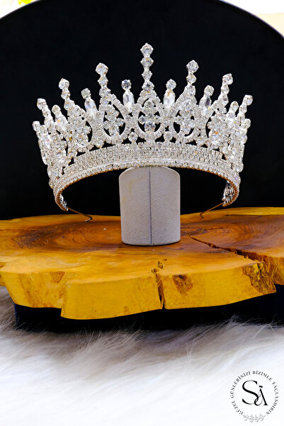 SimgeAksesuar Crystal Stone Fashionable and Elegant Bridal Tiara