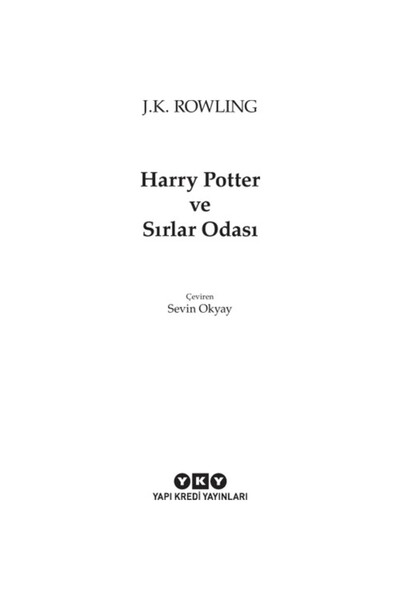Yapı Kredi Yayınları Harry Potter- Sırlar Odası -2.
