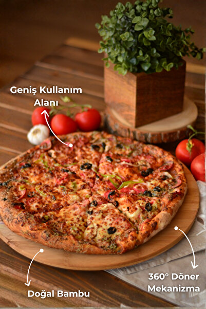 Bambum Fiesta Mix Dönen Servis Tabağı Büyük B2798