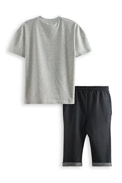 Denokids Just Smile Boy T-Shirt Capri Shorts Set