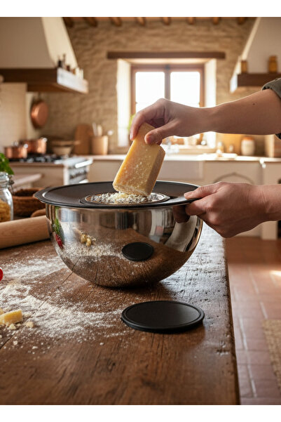 Arsel Rustik 4 Parça Paslanmaz Çelik Yüksek Kalite 18/10 Çırpma Kase 304 Kalite 24 cm