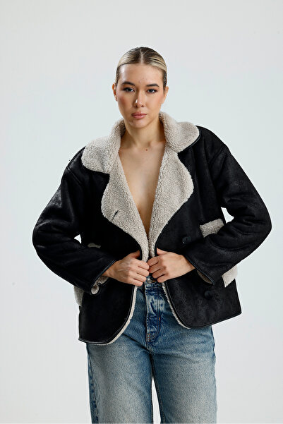 ADASTYLE Leather Oversized Jacket Coat