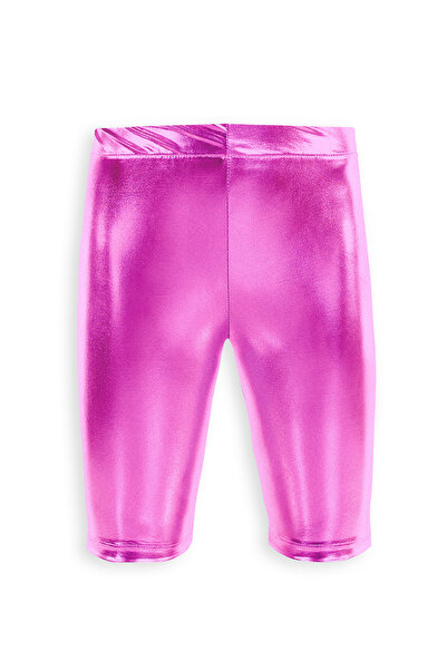 Denokids Girl's Above Knee Fuchsia Shiny Tights
