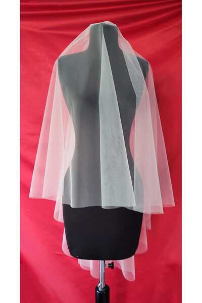 MODA NUR Gelin Duvağı, Gelinlik Aksesuarı, Nikah Duvağı,2 Metre Tarak Tokalı