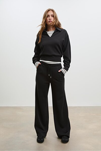 Stradivarius Yumuşak dokulu palazzo pantolon