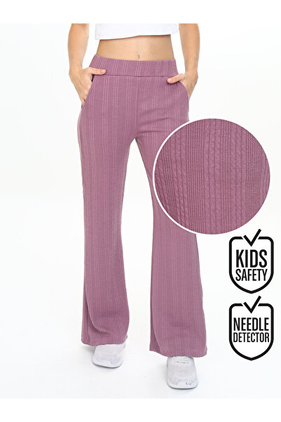 Denokids Girl's Pipe Leg Rose Basic Sweatpants