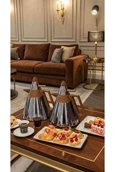 Generic 1 liter/700 ml tea and coffee thermos set with an elegant design