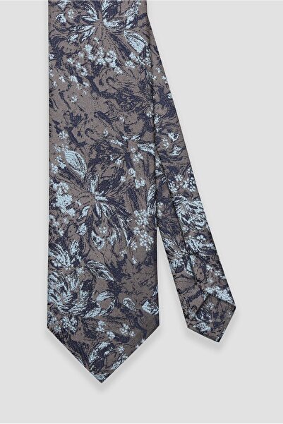 Abbate Tie 8 cm Microfiber Polyester Light Gray Men's Patterned Tie