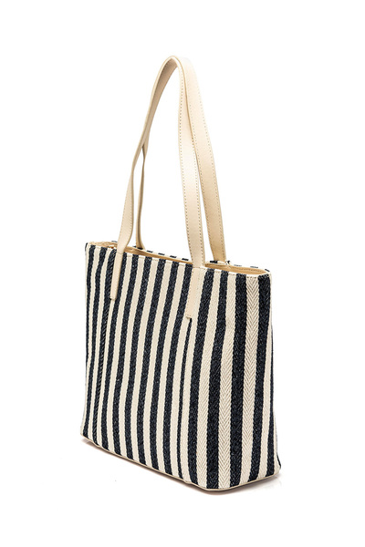 Karaca Striped Fabric Shoulder Bag