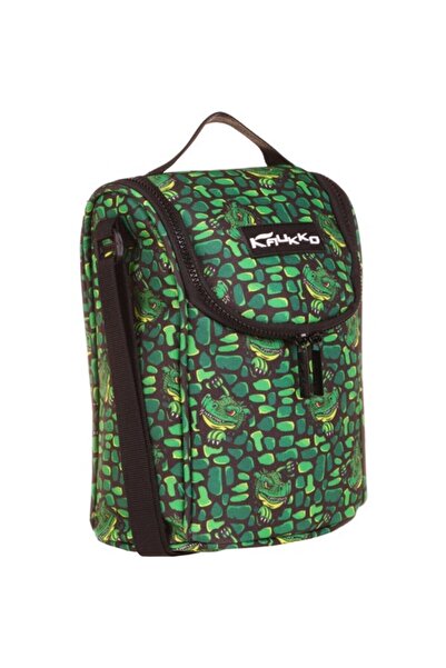 KAUKKO صندوق غداء للأطفال (مربع بنقشة التمساح)krn-L7165