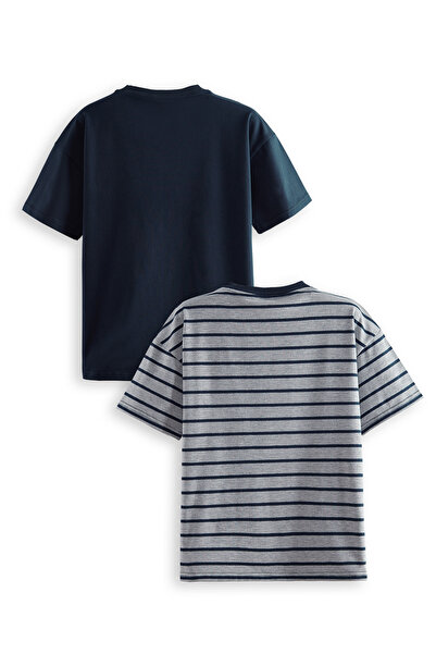 Denokids Boy's Basic Oversize 2 Pack T-Shirt