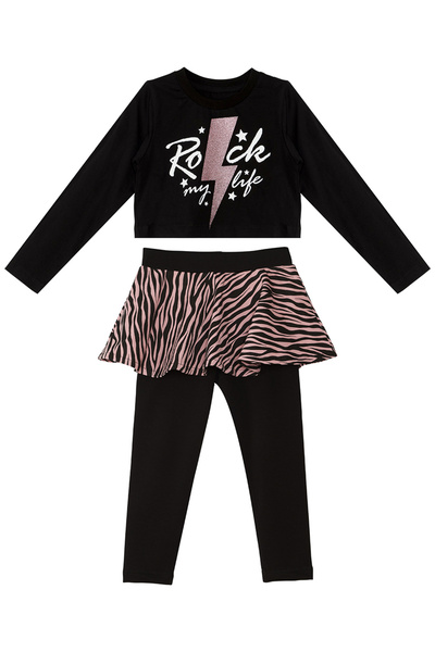 MSHB&G Rock Life Girl - Crop T-shirt and Leggings Set