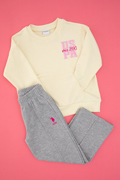 U.S. Polo Assn. Girl's Lemon Tracksuit Set 50318953-Vr035