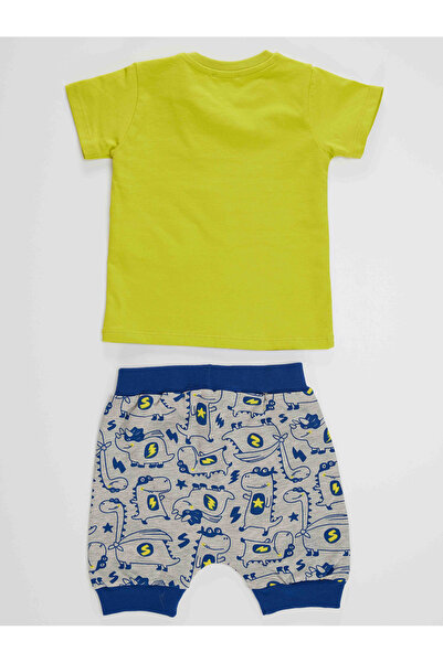 Denokids Super Dino Baby Boy T-shirt Capri Shorts Set
