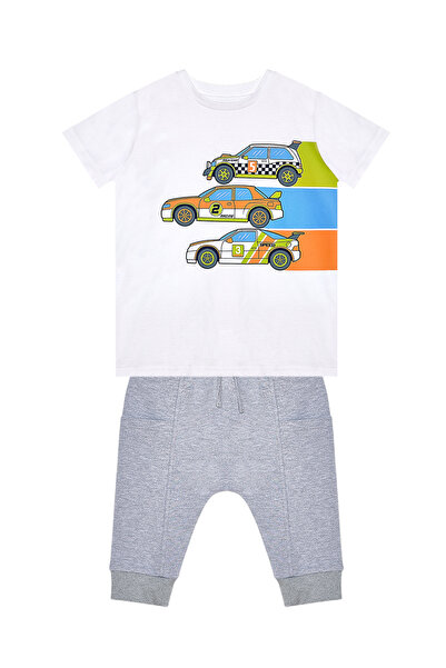 MSHB&G Racer Cars Boys Summer T-Shirt Pocket Capri Shorts Set