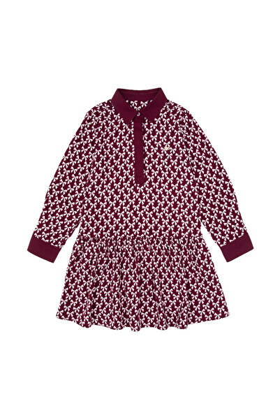 U.S. Polo Assn. Girl's Burgundy Woven Dress 50317641-Vr177