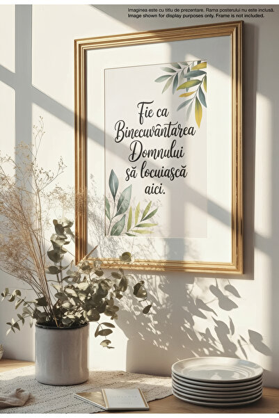 21mxm Unframed Religious Canvas Poster in Romanian - Digital Print - Binecuvantarea Domnului