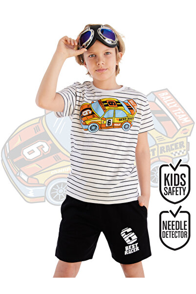MSHB&G Racer Car Stripes Boys Summer T-Shirt Shorts Set