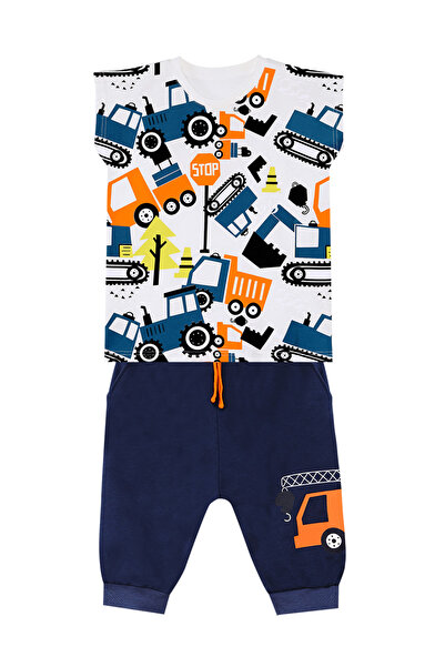 Denokids Boy's Summer Set - Cars T-shirt and Capri Shorts