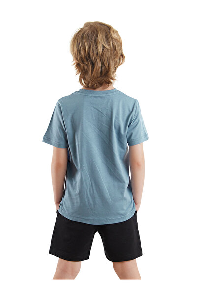 Denokids Boy's Summer Corset - Dinos T-shirt and Shorts Set