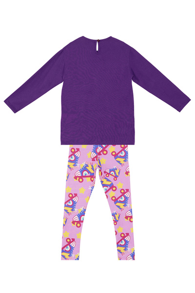 MSHB&G Skating Unicorn Girl's Tunic Tights Set
