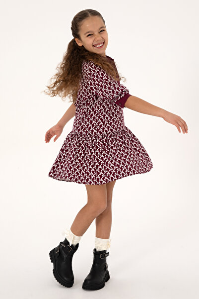 U.S. Polo Assn. Girl's Burgundy Woven Dress 50317641-Vr177