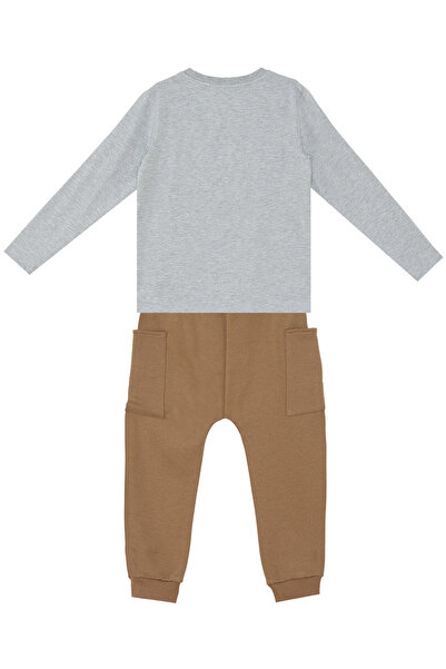 Denokids Boy's T-Shirt and SwEatpants SEt - TigEr in thE PockEt