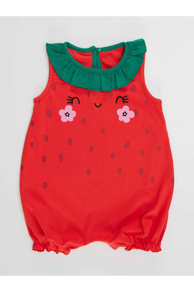 Denokids Sweet Strawberry Baby Girl Cotton Summer Rompers