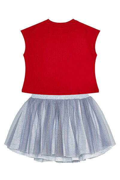 MSHB&G Kanka Cats Girl's Summer T-Shirt Fluffy Tulle Tutu Skirt Set