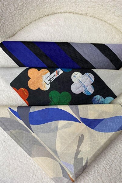 AFVENTE Clover, Striped, Leaf Pattern Cotton Scarf Buy 3 Get 2