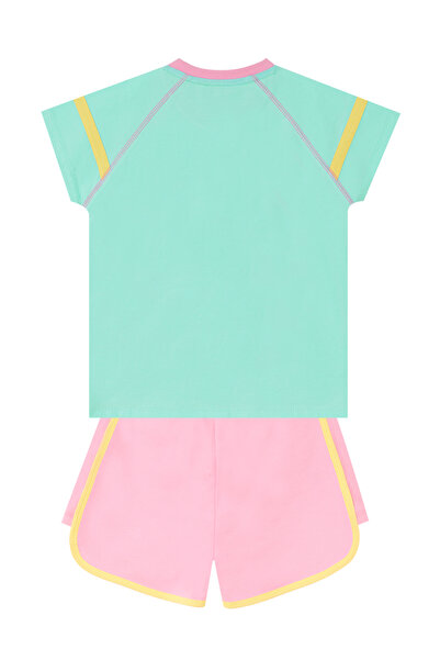 Denokids Girl's Summer T-shirt and Shorts Set - Heart