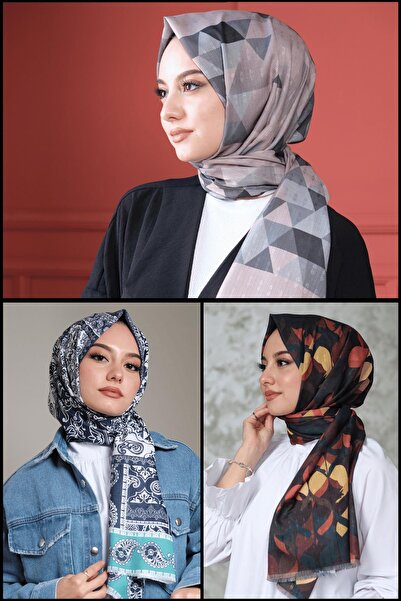 AFVENTE Paisley, Leaf, Triangle Pattern Cotton Shawl Buy 3 Pay for 2