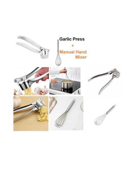 Generic مطحنة ثوم وخفاقة استيل