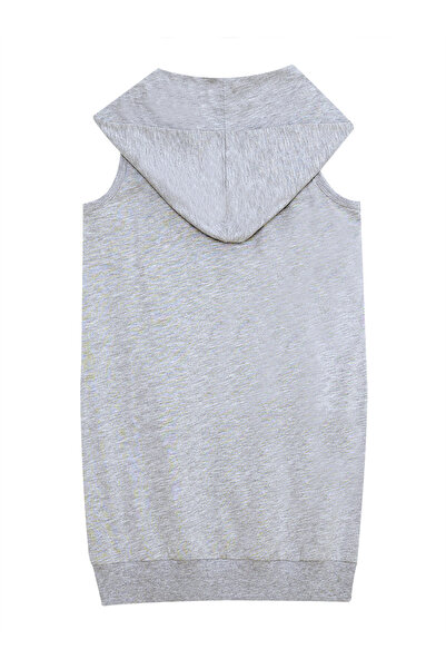 MSHB&G We Rock Gray Melange - Sleeveless, Hooded and Pocket Girl's Dress