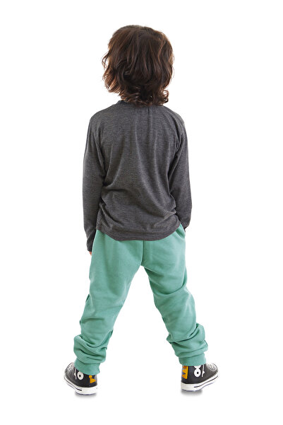 Denokids Dino Kazıda Boy's T-shirt Sweatpants Set