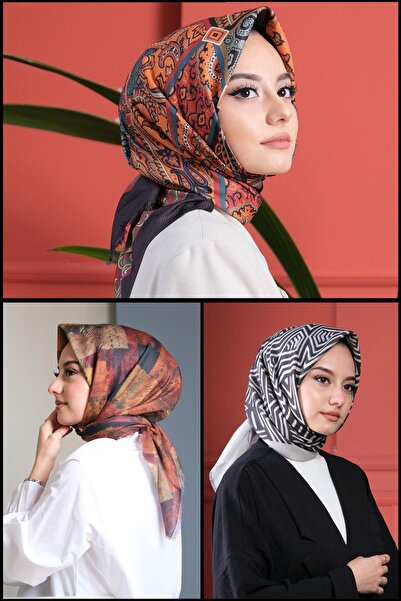 AFVENTE Βαμβακερό κασκόλ με έθνικ, γεωμετρικό και σχέδιο ζέβρας Αγοράστε 3 πάρτε 2