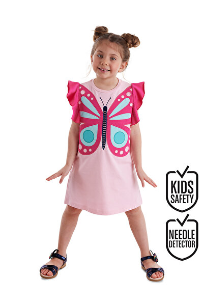 MSHB&G Girl's Pink Butterfly Summer Ruffle Dress