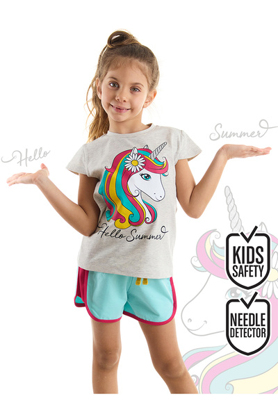 MSHB&G Floral Unicorn Girls T-Shirt Shorts Set